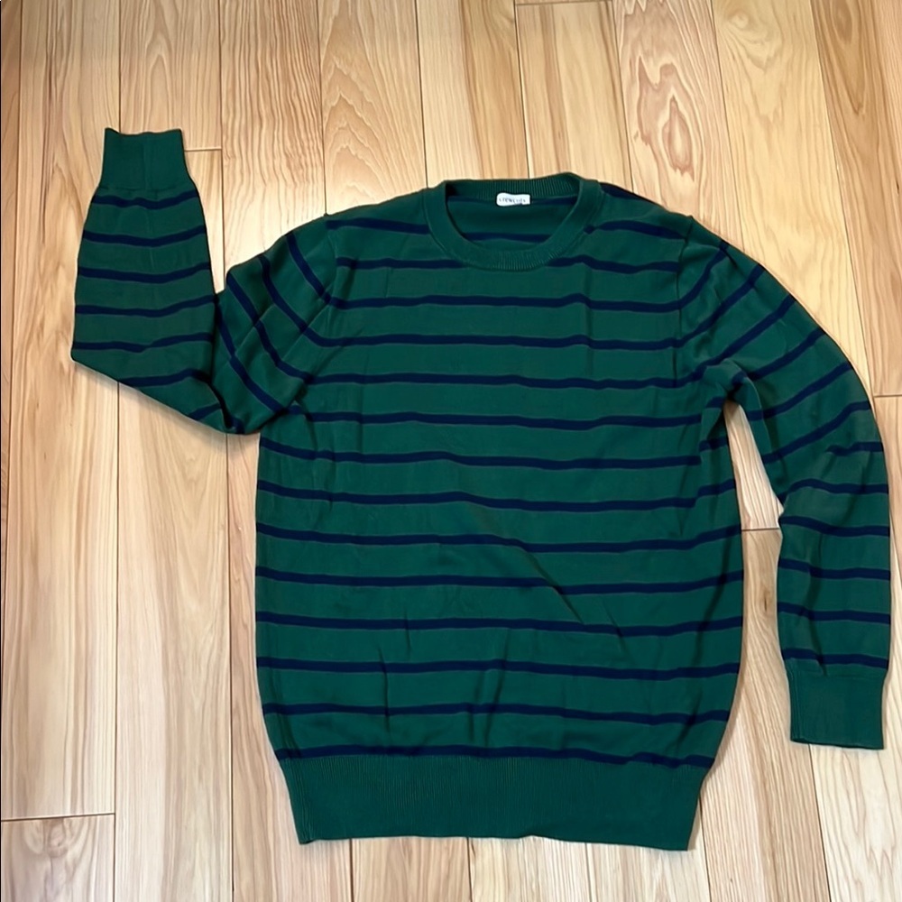 Crewcuts Green Striped big boys Sweater XXL 14-16